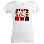 Womens Burnout  Tee  Shirt  with Nicole Red Hotty   