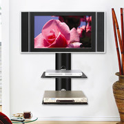 NEW TV Unit - Two Glass Shelves and Silver Panel attaches to wall 