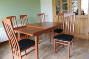 Table and six chairs