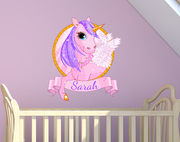 Unicorn Name Wall Sticker