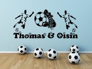 Football boys names wall art decal sticker